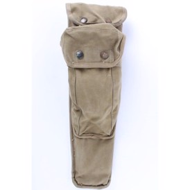 Originalt gammelt hylster i bomulds webbing med print khaki